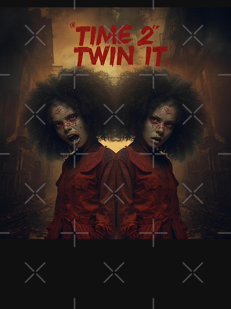 Time 2 Twin It Scary DIY Shirt Vintage Horror and Halloween Craft Tee by LAVegasVibes
