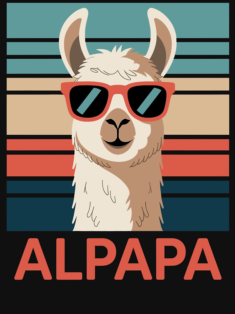 Alpapa Cool Retro Llama by Serbin