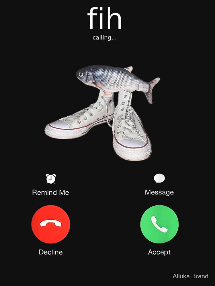 Fih Calling Remind me Message Decline Accept Phone Call Fish by Alluka Brand