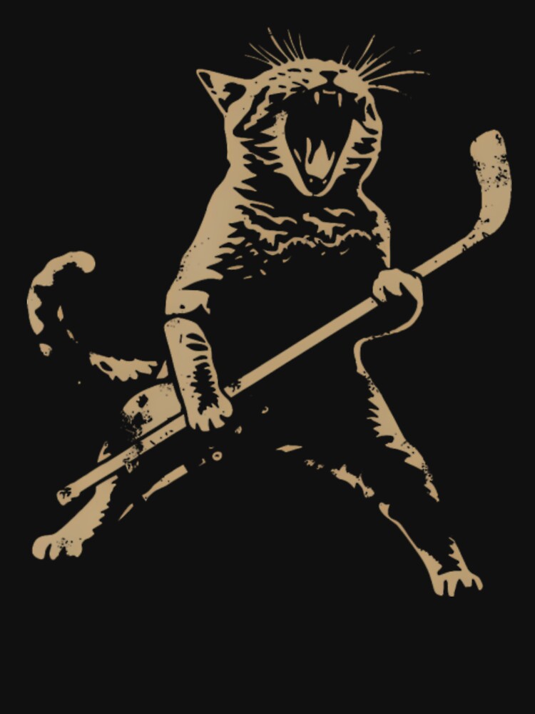 Cat Playing Ice Hockey by Joneneee