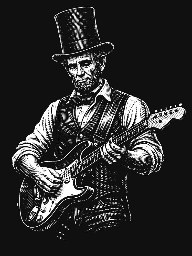 abraham lincoln playing guitar by Kladhadredo