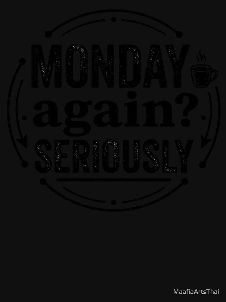Monday Again Seriously Funny Vintage Design by MaafiaArtsThai