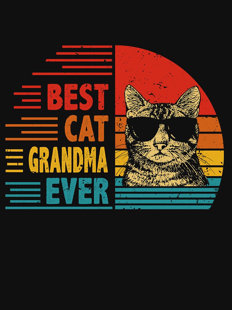Vintage Retro Best Cat Grandma Ever Funny Cat Lover Mother's Day Gift by EdwinaEmmanoiCo