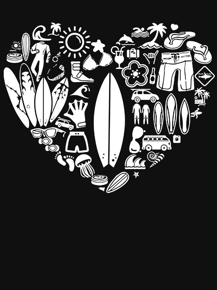 Surfing Heart by GeniusDesignArt
