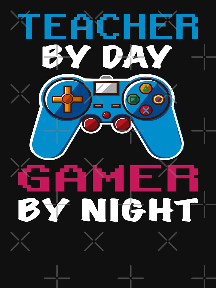 Teacher By Day Gamer By Night shirt, Funny Teacher Gamer Birthday Gift, Teacher Dad Husband Boyfriend Video games Lovers Christmas Gift by xlnv