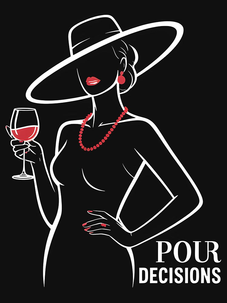 Elegant Wine Lovers Graphic T-Shirt,Romantic Illustration by treesdesign