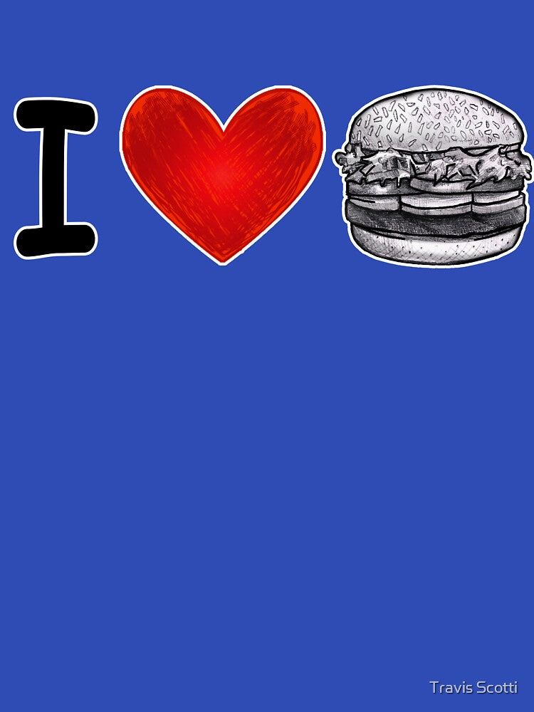 I LOVE BURGERS Black by Travis Scotti