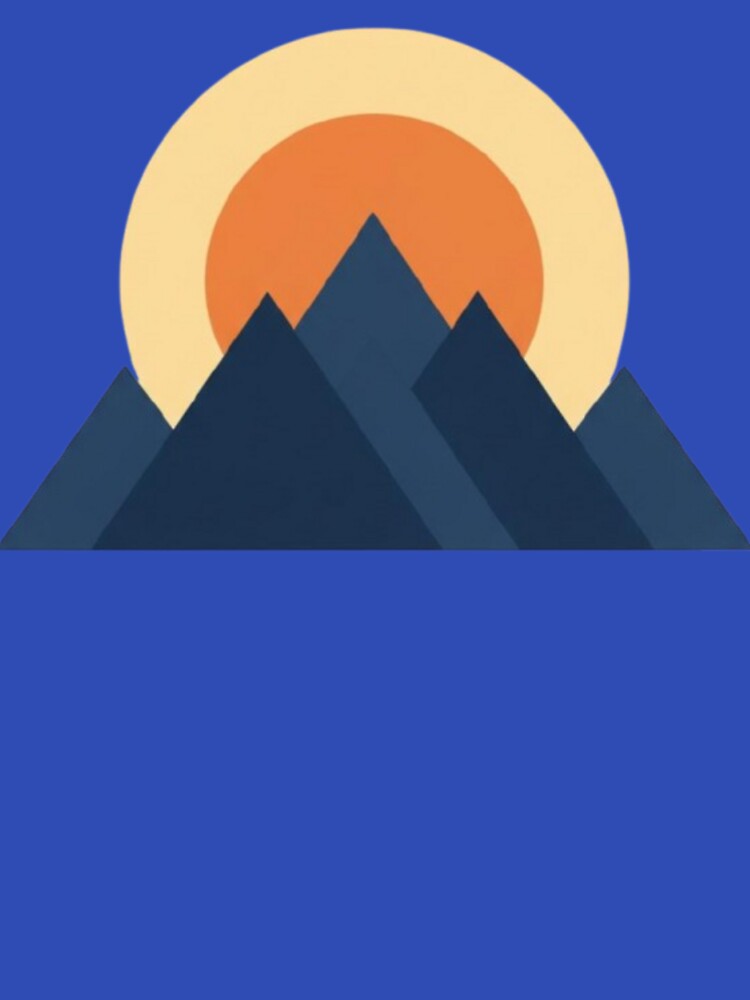 Geometric Sunrise Mountains – Minimalist Landscape Design by Dogandesighn