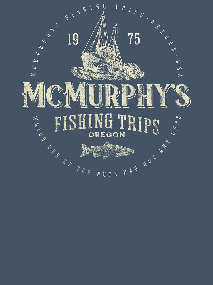 McMurphy’s Fishing Trips Vintage T‑Shirt | One Flew Over The Cuckoo’s Nest by TeeHeeDesign