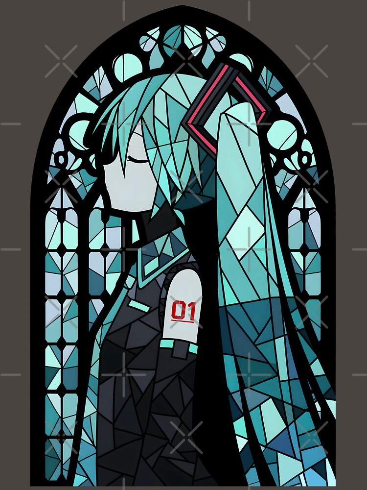 Stained Glass Hatsune Miku by SchellStation