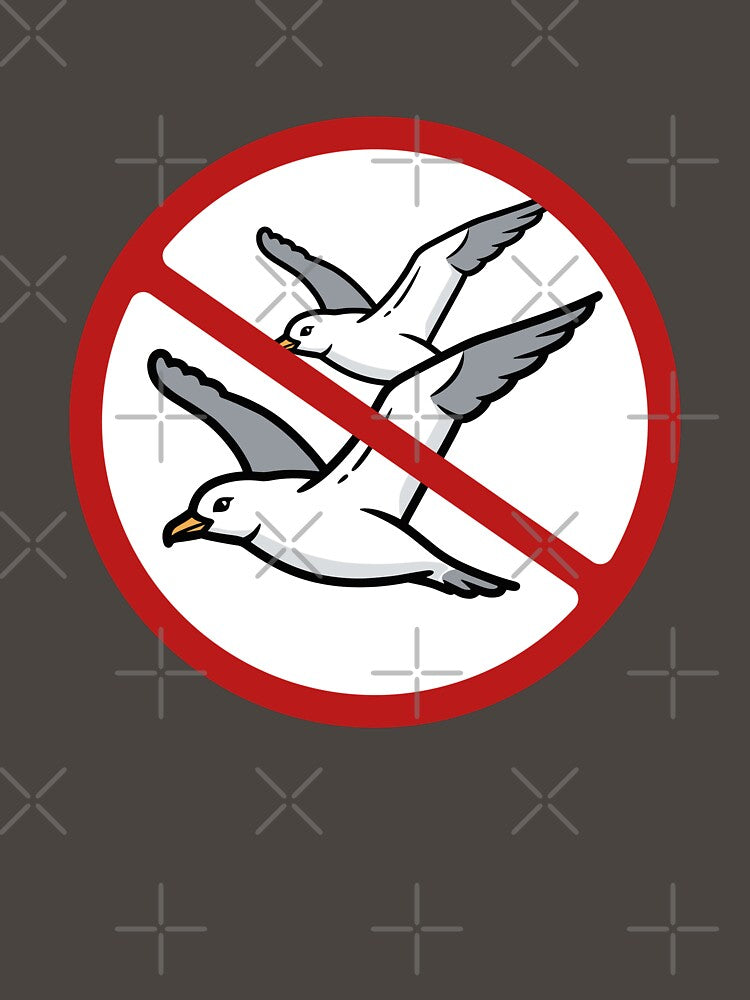 Prohibited Sign, Seagull Sign, Birds, Novelty Sign by AASparksDesigns