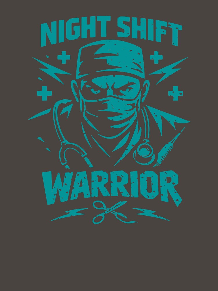 Nurse Night Shift Warrior – Dark Graphic Nurse Hoodie, Nurse Week Gift by KiwyStudio