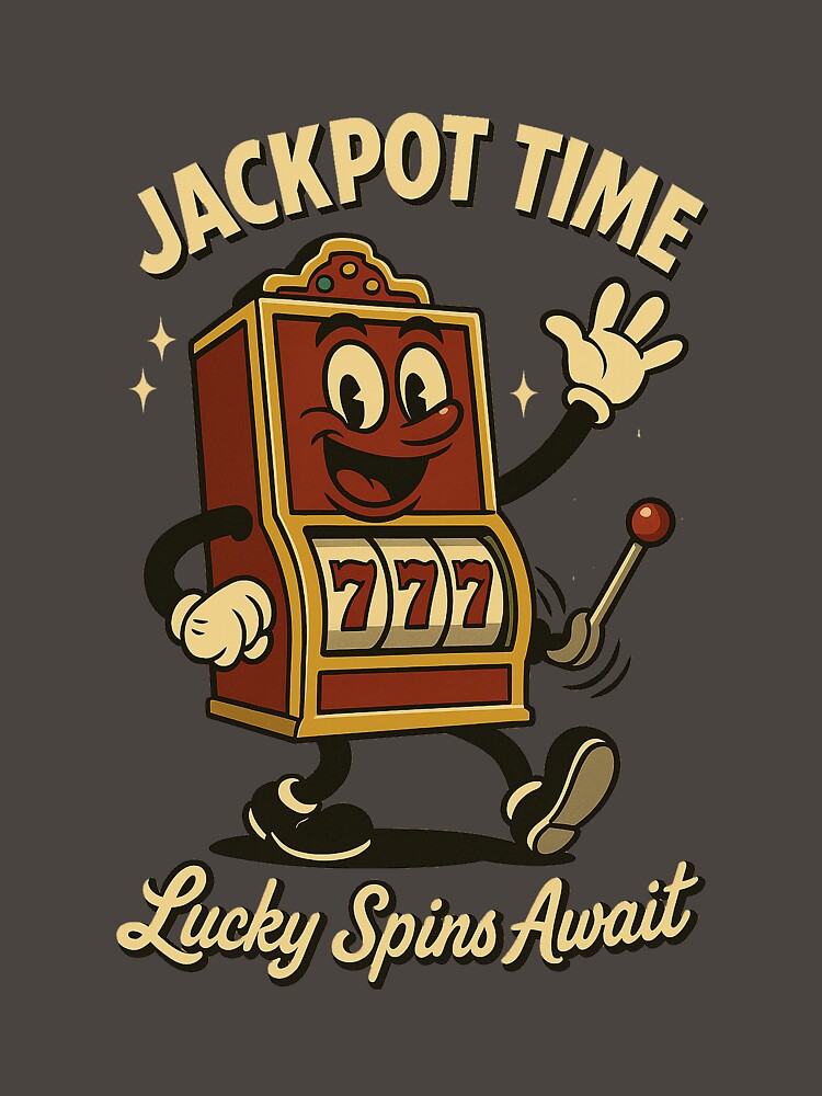 Jackpot Jolly – Vintage Lucky Slot Machine Cartoon by HoopeStylee
