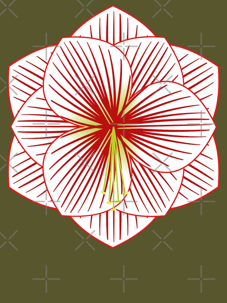 Amaryllis - White on Chartreuse by marieofroumania