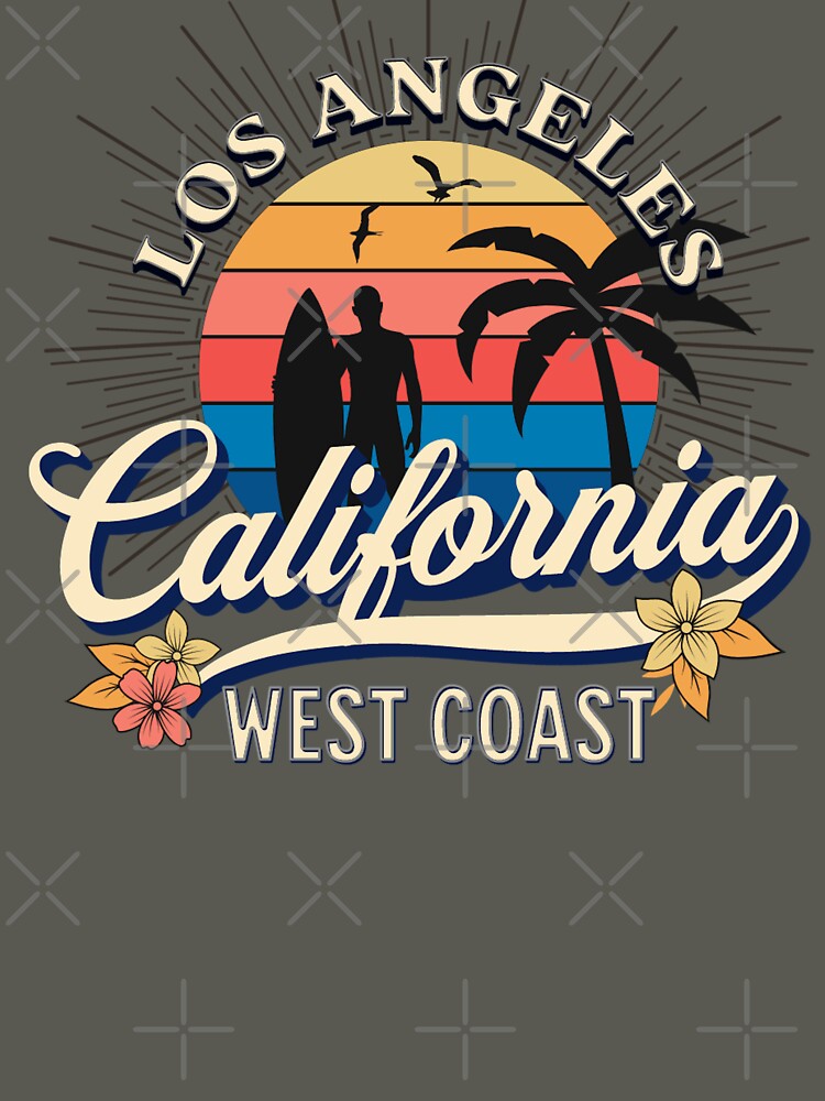Beaches Surfing Los Angeles California by CattlettArt
