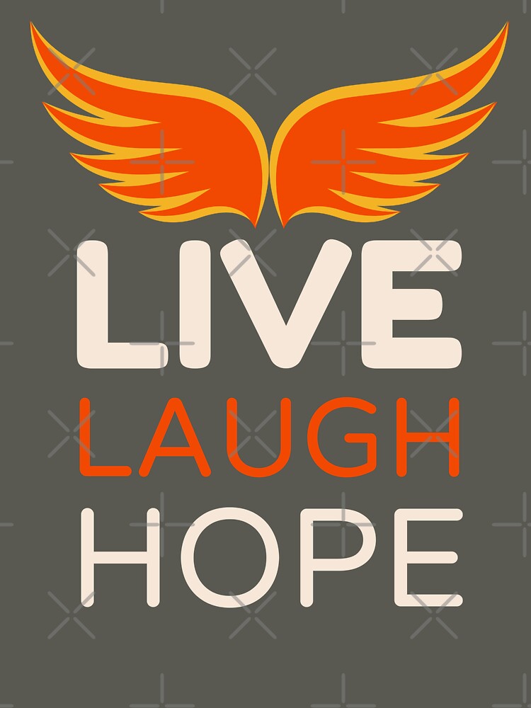 Live Laugh Hope - Short Motivational Quotes | Colorful Fashion Hope Typography by Delandor