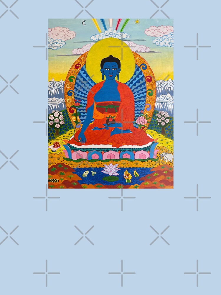 Medicine Buddha with Naga by Prajna Vajrayana Art