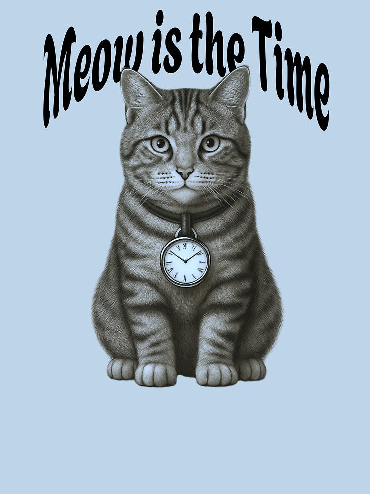 Meow is the Time Funny Cat by Sachie's Studio