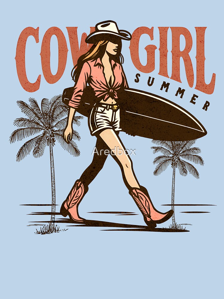 Cowgirl Summer – Retro Western Surfing Design by Aredbox