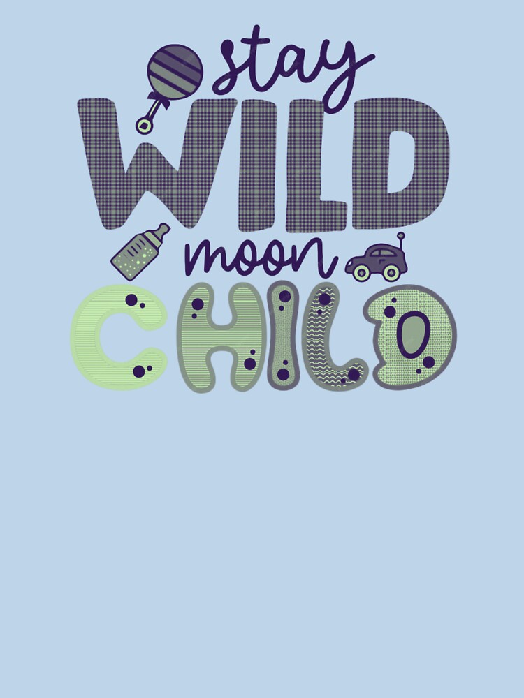 Wild Moon Child T-shirt Mint by Lifeless Drift Designs