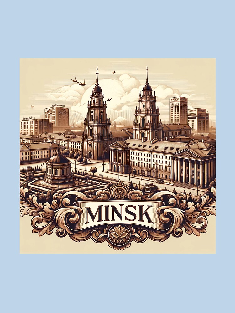 Heritage of Minsk: Sepia-Toned Cityscape by SimplicityPro