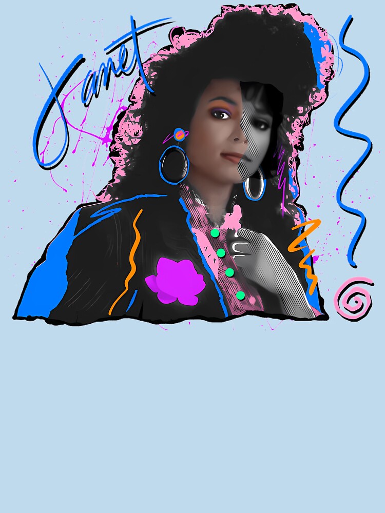 JANET-JACKSON-80S-RETRO-STYLE-T-SHIRT by gregmercyz