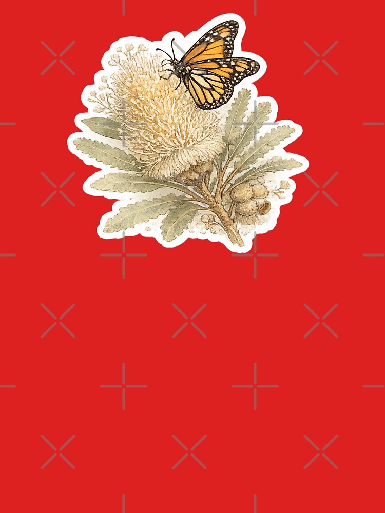 Butterfly Resting on Banksia by Trigart-art
