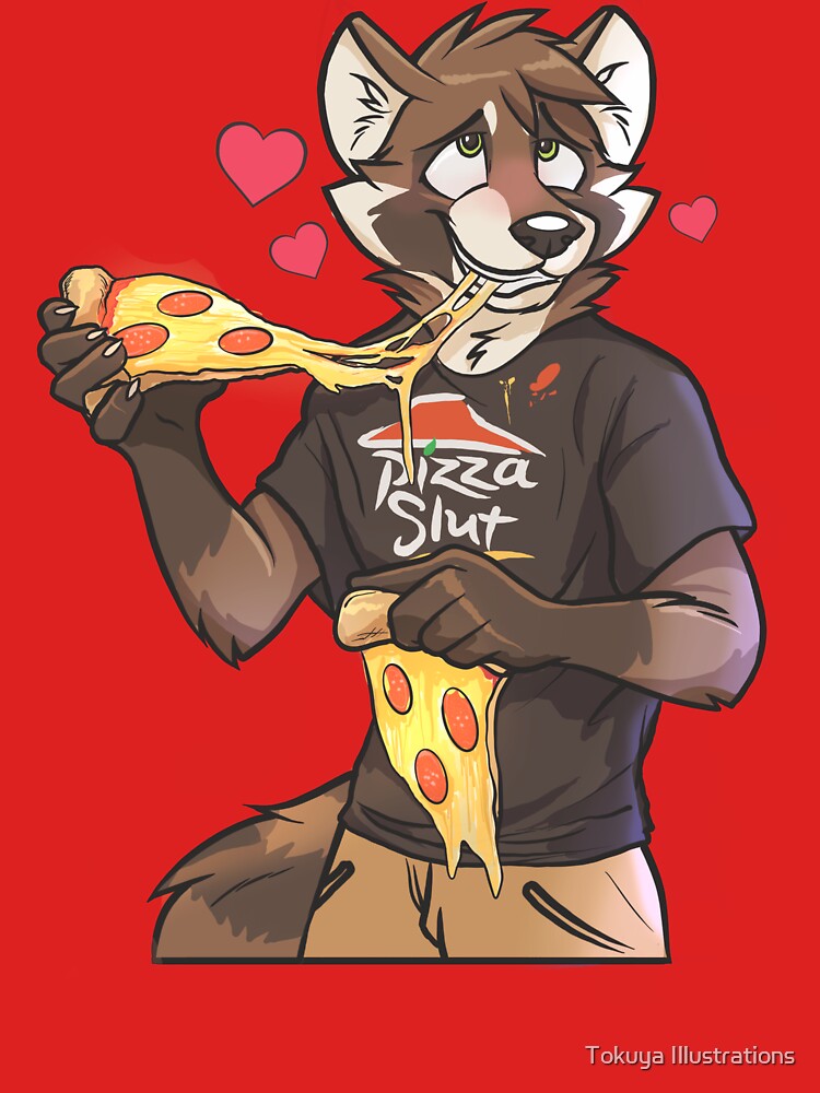 Pizza Time Pizza Sl*t Raccoon Furry Design by Bradon Ortiz