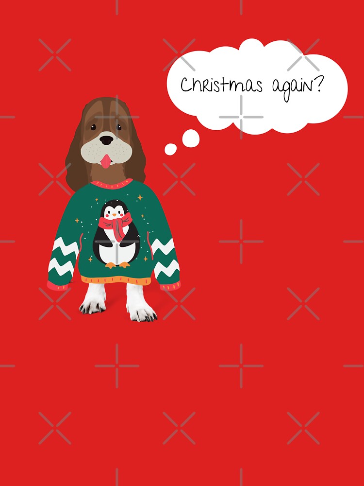 Christmas again? Dog with ugly Christmas sweater by Alelmisira