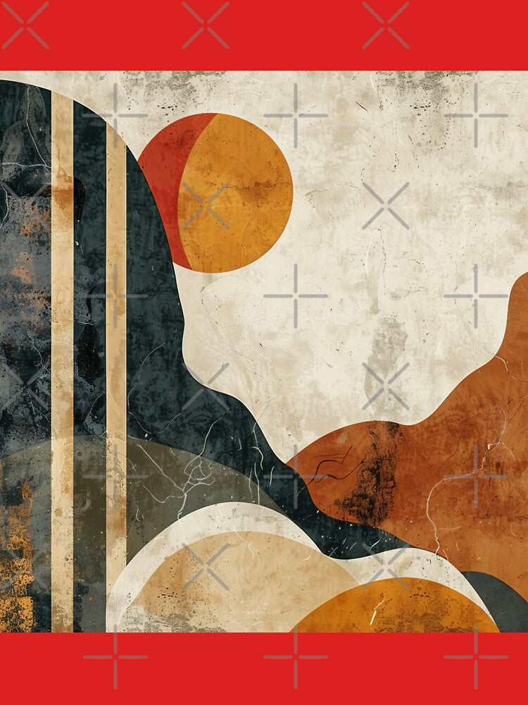 Mid-Century Modern Abstract - Vintage Earth Tone - Retro Modernist Art by GrinGalore