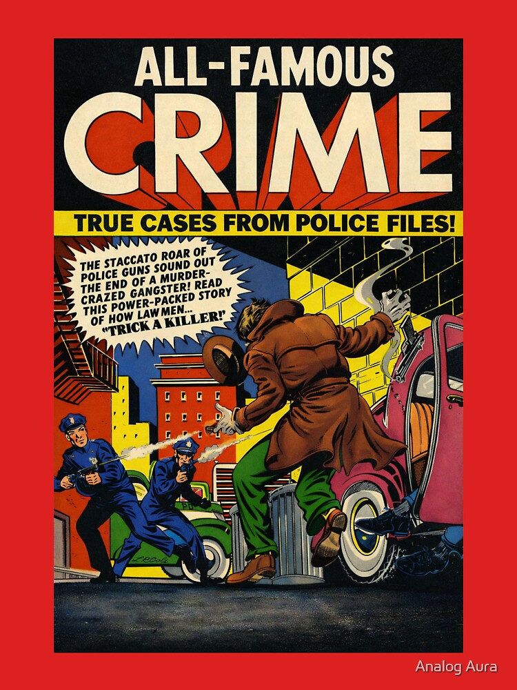 Vintage Crime Comic Cover Art by Analog Aura