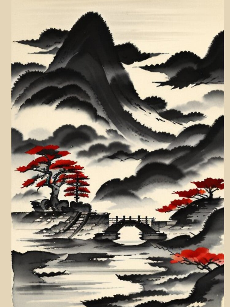 chinese landscape by Avril Rivers