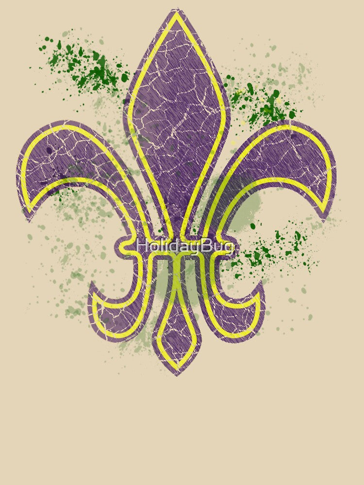 Grunge Mardi Gras fleur-de-lis by HolidayBug
