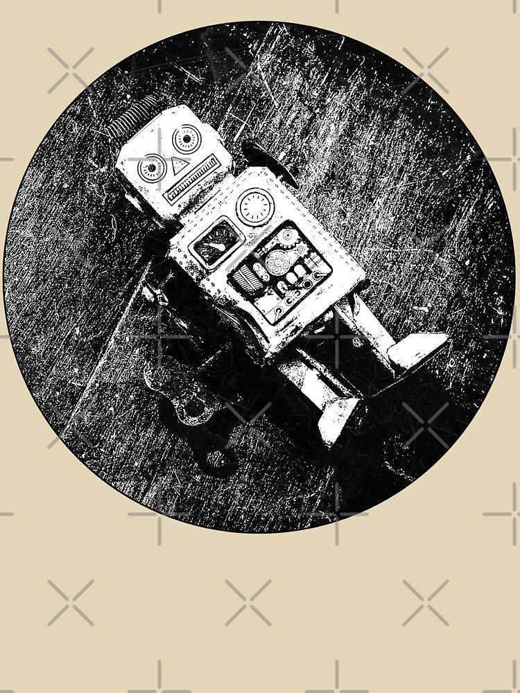Broken Retro Tin Robot Fallen Atomic Age Toy by Ghoul Enterprises