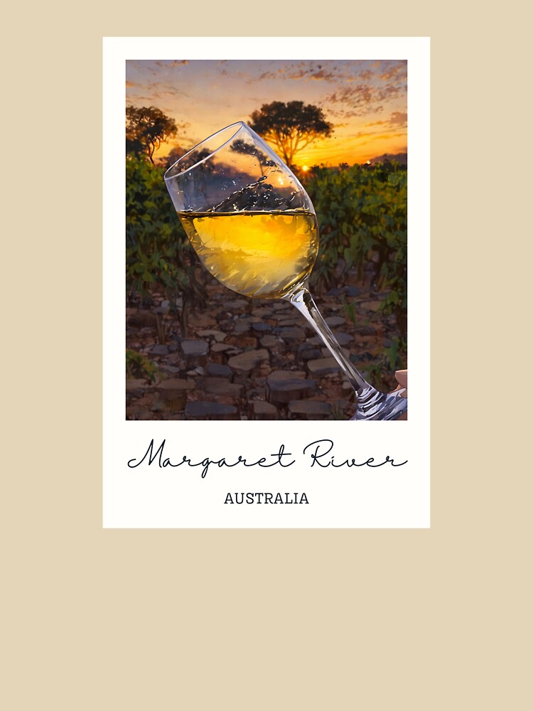 Margaret River White Wine Vineyard - Vintage Souvenir by twentytwo ART souvenir designs