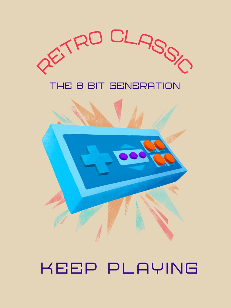Gaming controller retro classic 8 bit generation by dreamwearprints