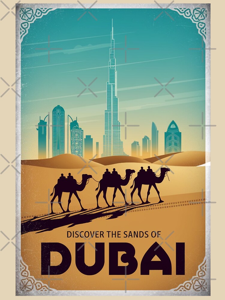 Dubai Vintage Travel Poster by TravelerRat