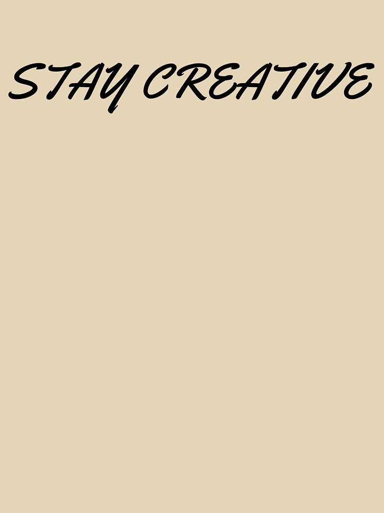 Stay Creative – Minimalist Artist Typography by MateuszRogacki