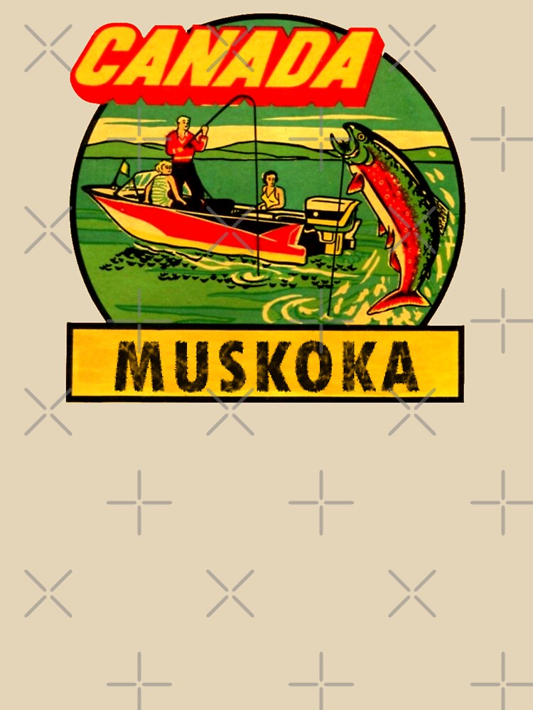 Muskoka Ontario Canada Vintage Travel Decal by hilda74
