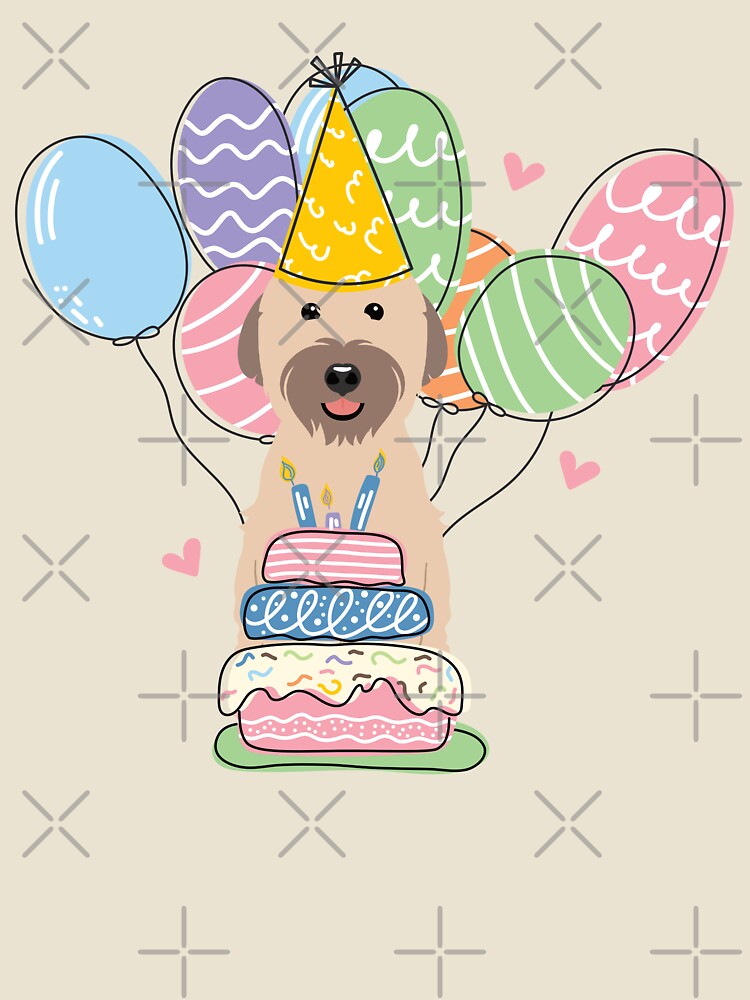 Soft Coated Wheaten Terrier Dog Birthday Party 1 by Lulupainting