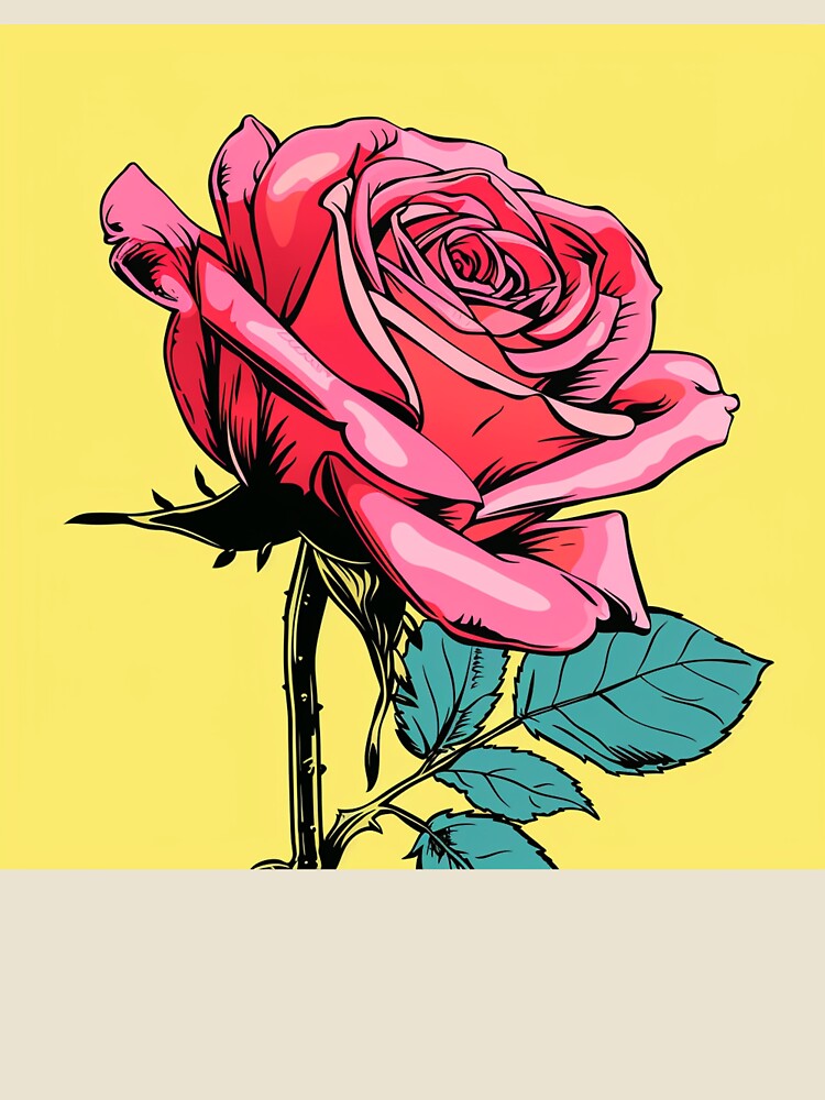 Red Rose Pop Art 8 by AstroRisq