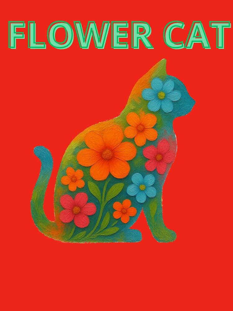Flower Cat T-shirt Gifts by ZemVibe