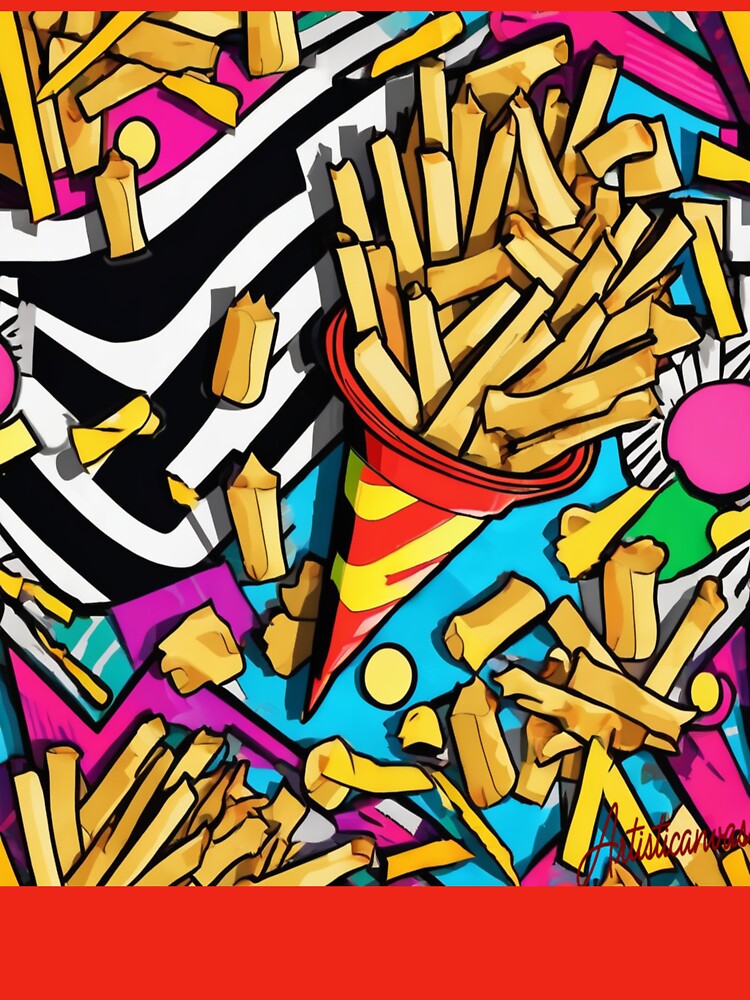 Pop Art French Fries Explosion by Artisticanvas