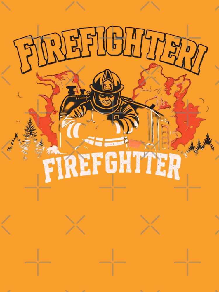 Firefighter retro style classic tshirt by anandsiva2703