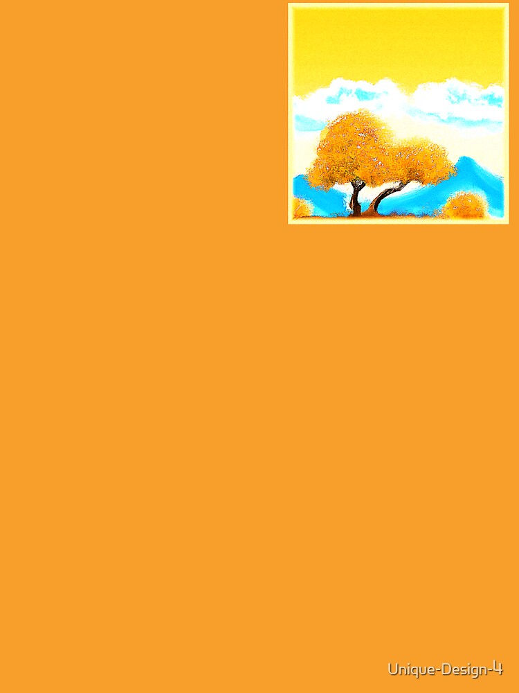 "Orange Colored Nature" Cute Painting. Buy Now by Health And Fitness Posts e-Store