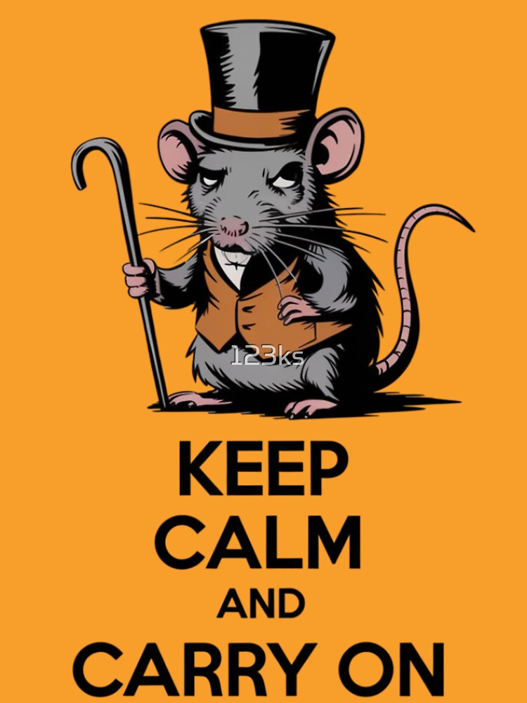 Banksy Rat - Keep Calm And Carry On by 123ks