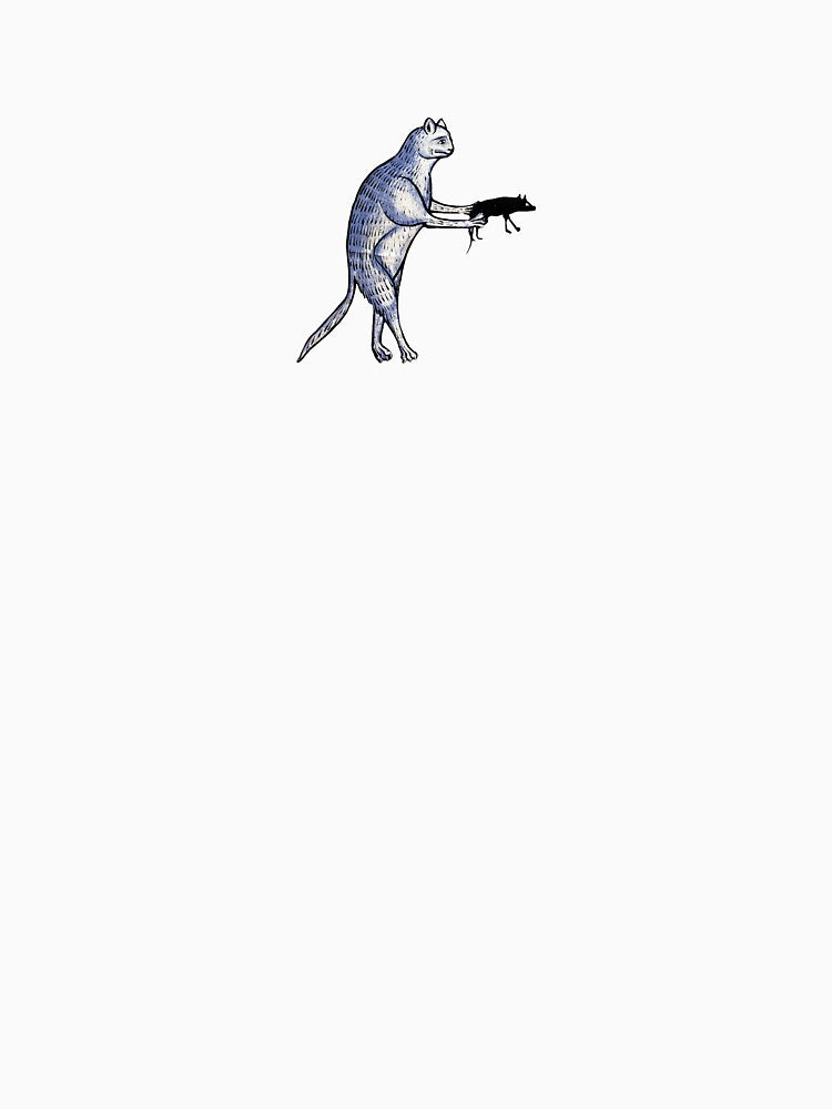 Medieval Funny Cat with Rat as a gun by elinaarbidane