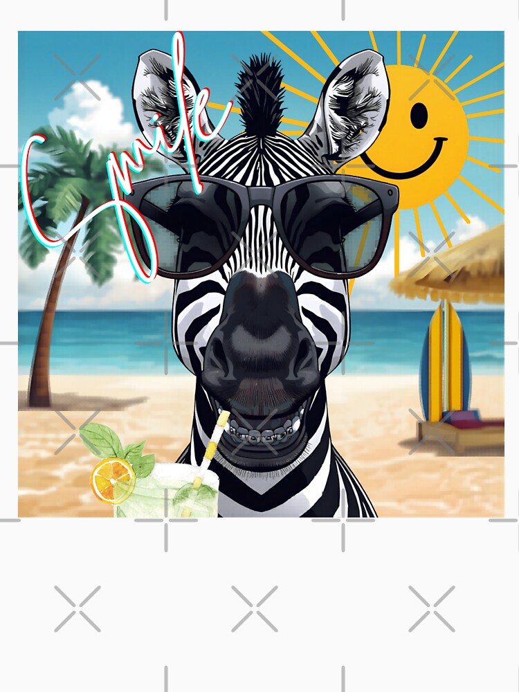 Smiling Zebra Beach Life by Strauss-Design