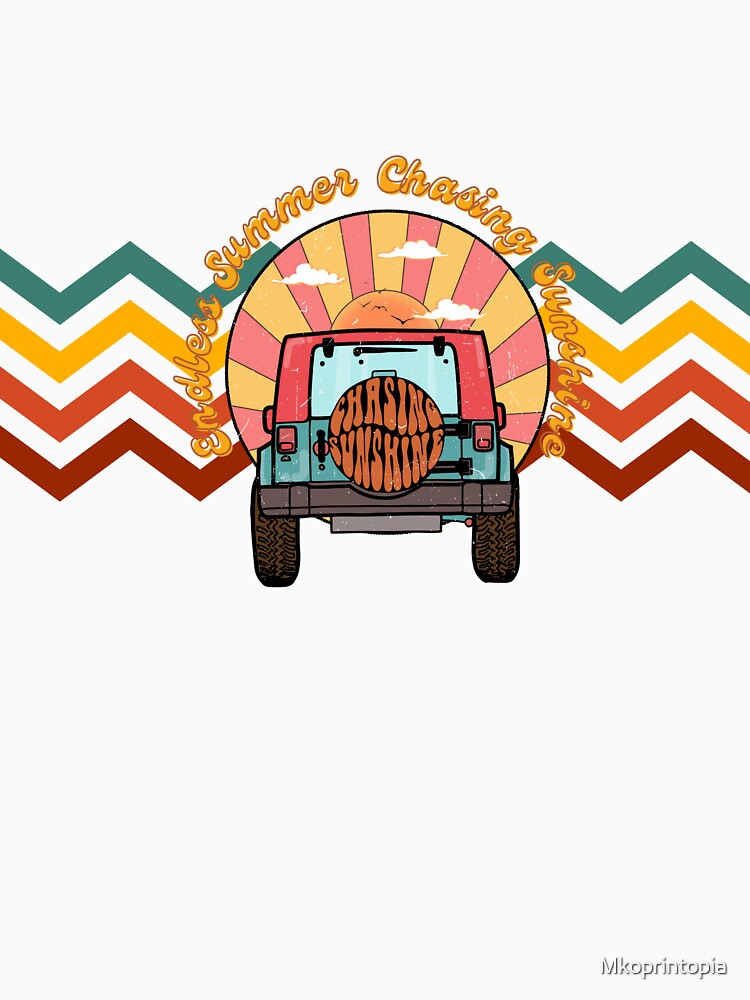 Retro Design T-shirts Chasing the Sunshine Unisex T shirts by Wayo29