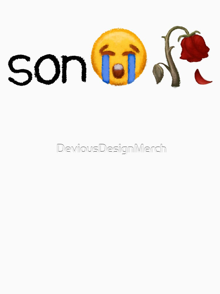 sobbing emoji with wilted rose reaction by DeviousDesignMerch